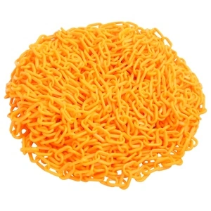 Предупредителна верига, жълта, 100 м, 8 мм, пластмаса