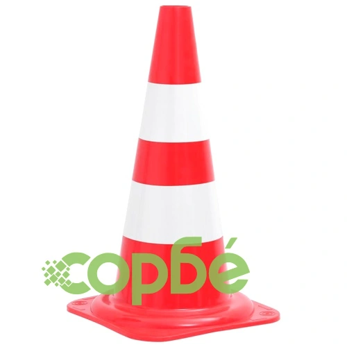 Светлоотразителни трафик конуси, 4 бр, червено и бяло, 50 см ➤ топ цена ➤ sorbe.bg