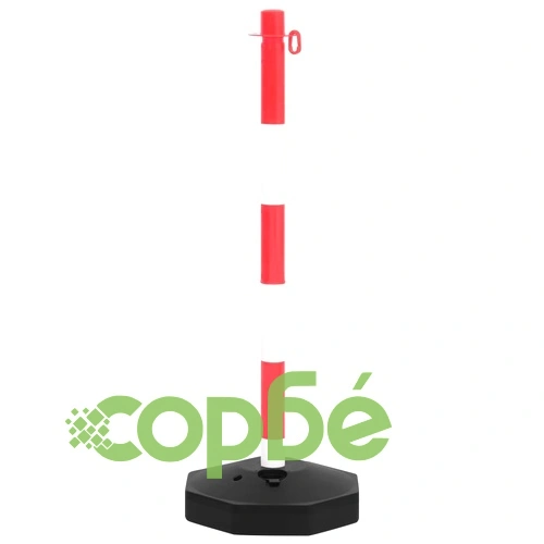 Комплект сигнални колчета с 10 м пластмасова верига ➤ топ цена ➤ sorbe.bg