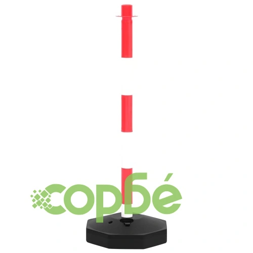 Комплект сигнални колчета с 10 м пластмасова верига ➤ топ цена ➤ sorbe.bg