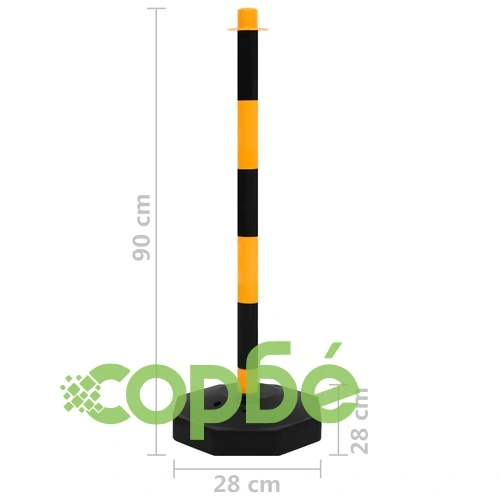 Комплект сигнални колчета с 10 м пластмасова верига ➤ топ цена ➤ sorbe.bg