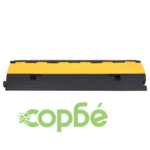 Защитни рампи за кабели с 2 канала, 2 бр, 100 см, гума ➤ топ цена ➤ sorbe.bg