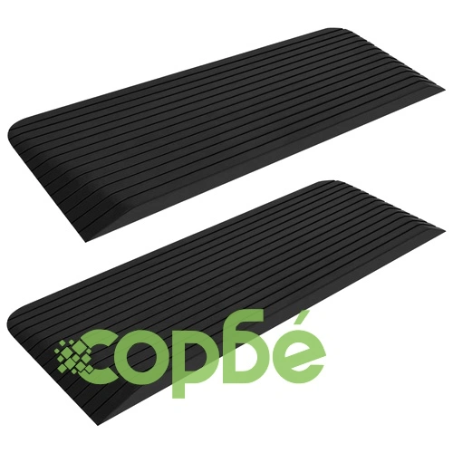 Рампи за прагове, 2 бр, 110x41x5 см, гума ➤ топ цена ➤ sorbe.bg