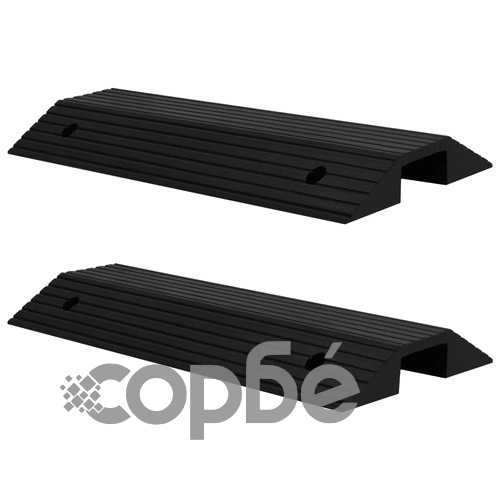 Рампи за праг тип мост, 2 бр, 80x40x8 см, гума ➤ топ цена ➤ sorbe.bg