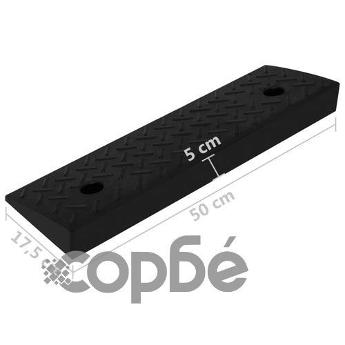 Рампи за бордюри, 2 бр, 50x17,5x5 см, гума ➤ топ цена ➤ sorbe.bg