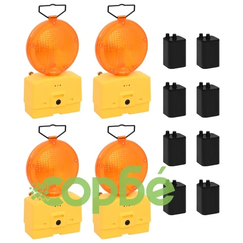 Осветителни тела за строителни обекти 4 бр батерии 18x8x37 см ➤ топ цена ➤ sorbe.bg