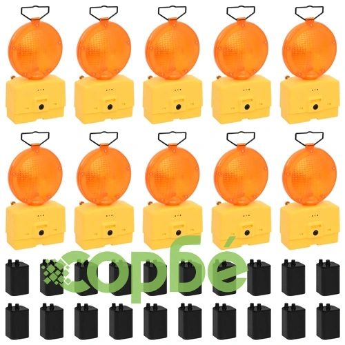 Осветителни тела за строителни обекти 10 бр батерии 18x8x37 см ➤ топ цена ➤ sorbe.bg