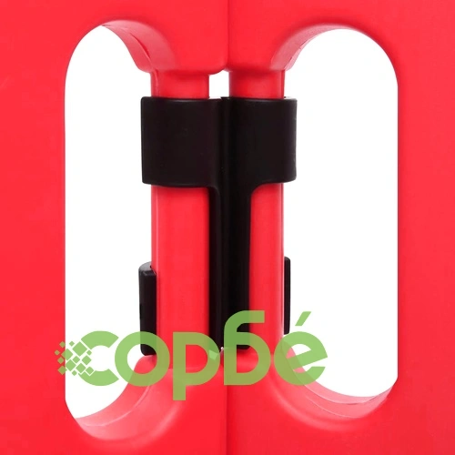 Пътни бариери, 4 бр, червени, 75x75x100 см ➤ топ цена ➤ sorbe.bg