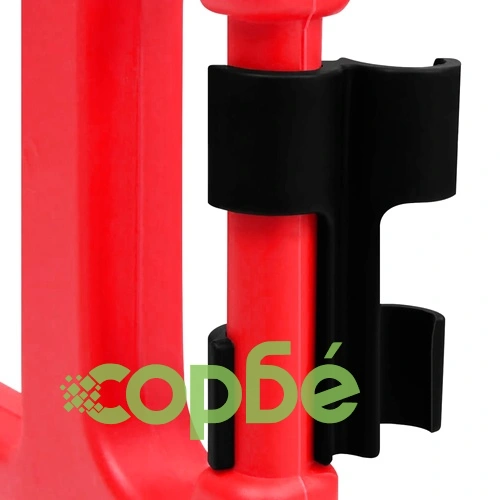 Пътни бариери, 4 бр, червени, 75x75x100 см ➤ топ цена ➤ sorbe.bg