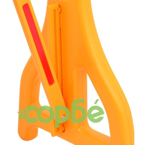 Сгъваема трафик бариера, жълто и черно, 250x38x96 см ➤ топ цена ➤ sorbe.bg