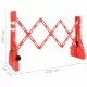 Сгъваема трафик бариера, червена, 210x50x105 см