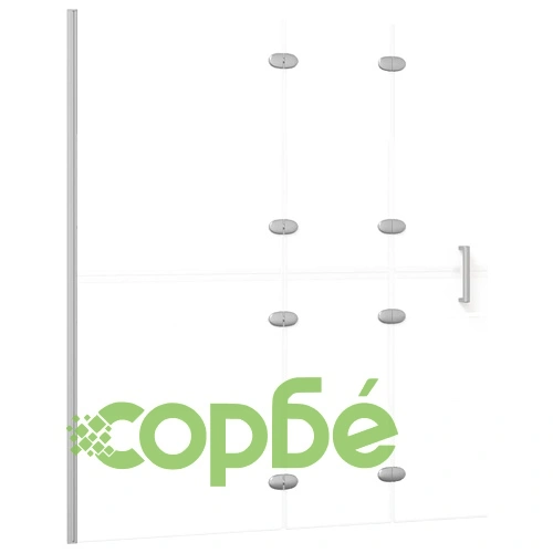 Сгъваем душ параван, ESG стъкло, 120x140 см, бял ➤ топ цена ➤ sorbe.bg