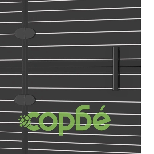 Сгъваем душ параван, ESG стъкло, 100x140 см, черен ➤ топ цена ➤ sorbe.bg