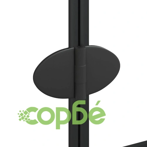 Сгъваем душ параван, ESG стъкло, 80x140 см, черен ➤ топ цена ➤ sorbe.bg