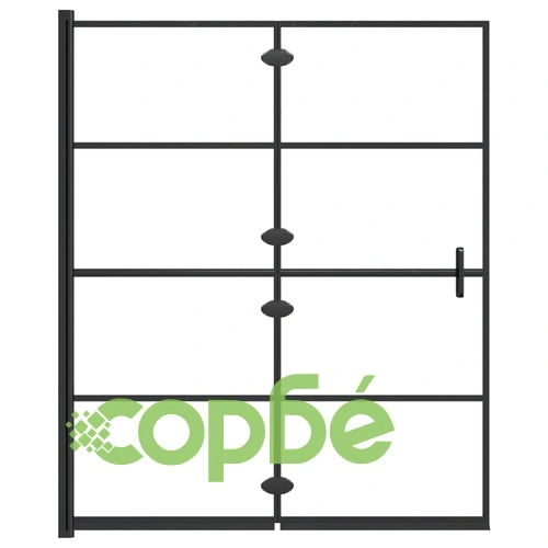 Сгъваем душ параван, ESG стъкло, 120x140 см, черен ➤ топ цена ➤ sorbe.bg