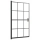 Душ параван, ESG стъкло, 80x140 см, черен