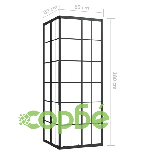 Душ кабина, ESG стъкло, 80x80x180 см ➤ топ цена ➤ sorbe.bg