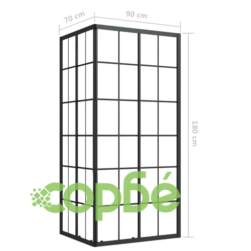 Душ кабина, ESG стъкло, 90x70x180 см ➤ топ цена ➤ sorbe.bg