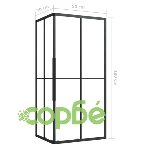 Душ кабина, ESG стъкло, 90x70x180 см ➤ топ цена ➤ sorbe.bg