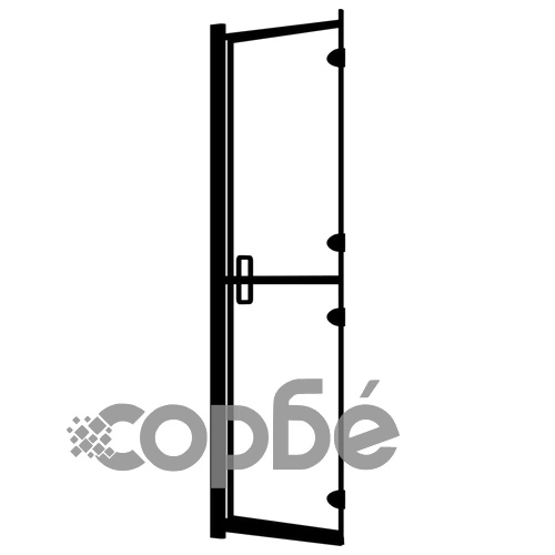 Сгъваем душ параван, ESG стъкло, 80x140 см, черен ➤ топ цена ➤ sorbe.bg