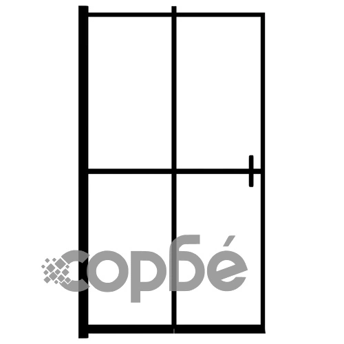 Сгъваем душ параван, ESG стъкло, 100x140 см, черен ➤ топ цена ➤ sorbe.bg