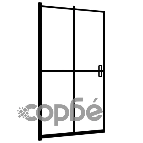 Сгъваем душ параван, ESG стъкло, 120x140 см, черен ➤ топ цена ➤ sorbe.bg