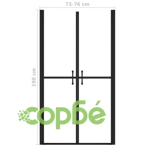 Врата за душ, прозрачно ESG стъкло, (73-76)x190 см ➤ топ цена ➤ sorbe.bg