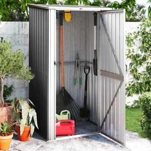Градинска барака антрацит 118,5x97x209,5 см поцинкована стомана