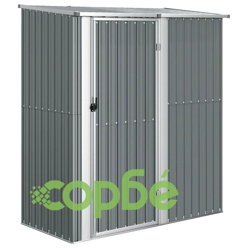 Градинска барака сива 180,5x97x209,5 см поцинкована стомана на топ цена от sorbe.bg Градинска барака сива 180,5x97x209,5 см поцинкована стомана ➤ топ цена ➤ sorbe.bg