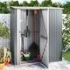 Градинска барака сива 180,5x97x209,5 см поцинкована стомана Градинска барака сива 180,5x97x209,5 см поцинкована стомана