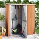 Градински навес 180,5x97x209,5см поцинкована стомана дървен вид