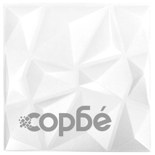 3D стенни панели, 24 бр, 50x50 см, диамантено бяло, 6 м² ➤ топ цена ➤ sorbe.bg