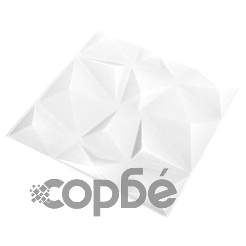 3D стенни панели, 24 бр, 50x50 см, диамантено бяло, 6 м² ➤ топ цена ➤ sorbe.bg