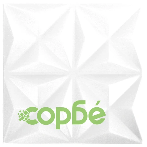 3D стенни панели, 48 бр, 50x50 см, оригами бяло, 12 м² ➤ топ цена ➤ sorbe.bg