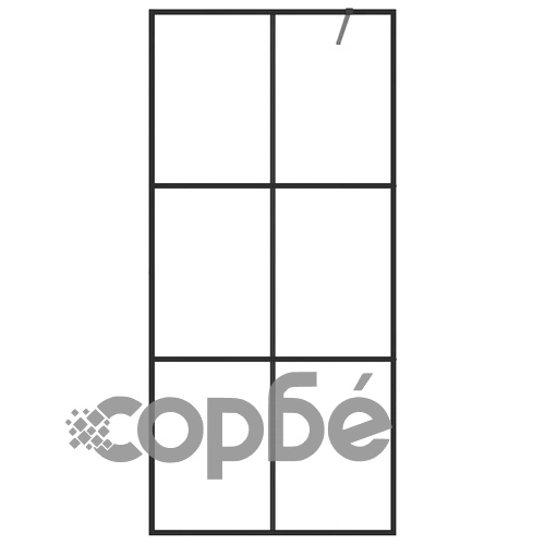 Стена за душ с прозрачно ESG стъкло, 115x195 см, черна ➤ топ цена ➤ sorbe.bg