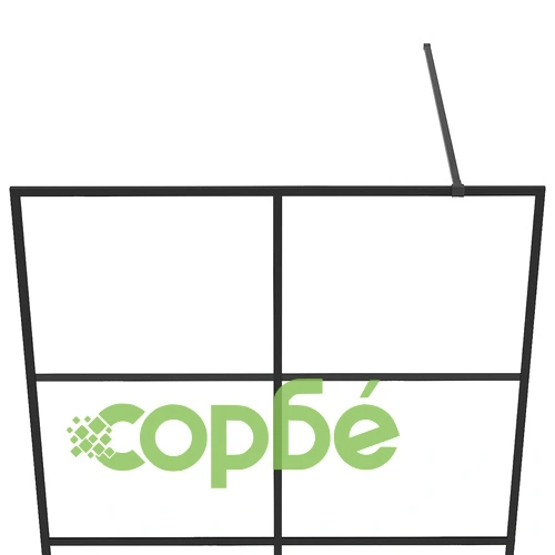 Стена за душ с прозрачно ESG стъкло, 115x195 см, черна ➤ топ цена ➤ sorbe.bg