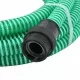 Смукателен маркуч с PVC конектори, 4 м, 22 мм, зелен