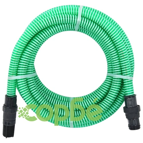 Смукателен маркуч с PVC конектори зелен 1