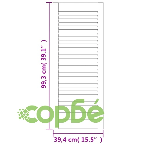 Врати за шкафове решетен дизайн 4 бр бял 99,3x39,4 см бор масив ➤ топ цена ➤ sorbe.bg