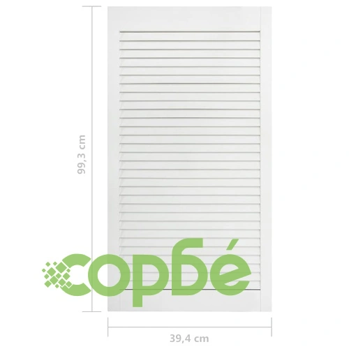 Врати за шкафове решетен дизайн 4 бр бял 99,3x39,4 см бор масив ➤ топ цена ➤ sorbe.bg