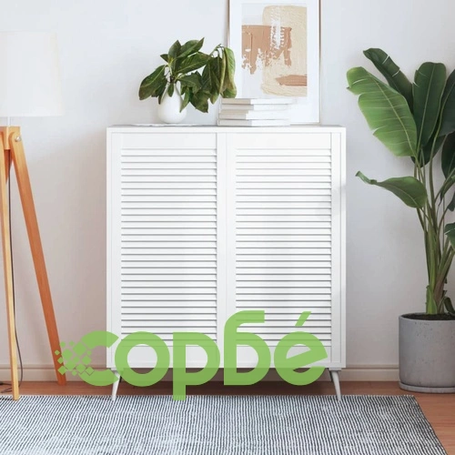 Врати за шкафове решетен дизайн 2 бр бял 99,3x49,4 см бор масив ➤ топ цена ➤ sorbe.bg