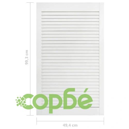 Врати за шкафове решетен дизайн 4 бр бял 99,3x49,4 см бор масив ➤ топ цена ➤ sorbe.bg