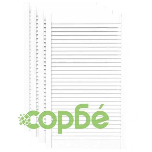 Врати за шкафове решетен дизайн 4 бр бял 99,3x59,4 см бор масив ➤ топ цена ➤ sorbe.bg