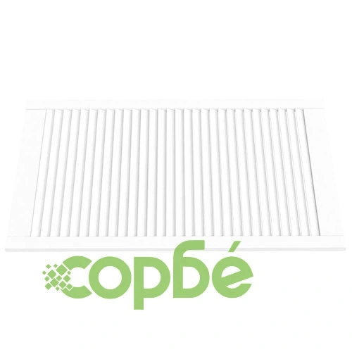 Врати за шкафове решетен дизайн 4 бр бял 99,3x59,4 см бор масив ➤ топ цена ➤ sorbe.bg