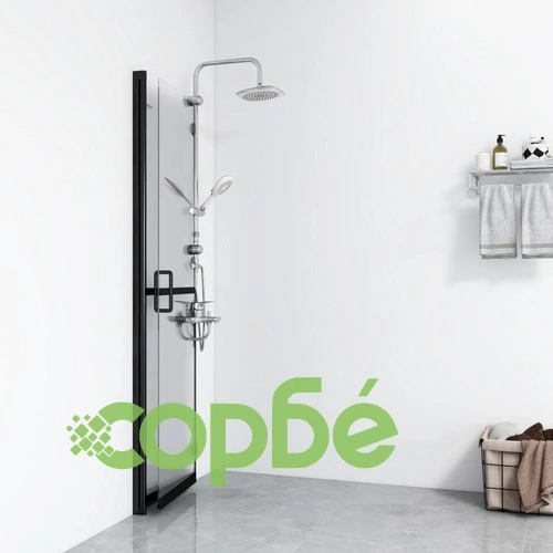 Сгъваема стена за душ с прозрачно ESG стъкло, 110x190 см ➤ топ цена ➤ sorbe.bg