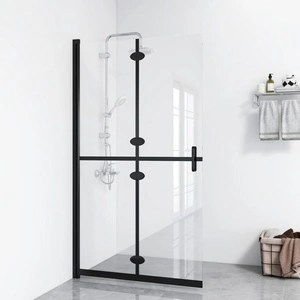 Сгъваема стена за душ с прозрачно ESG стъкло, 110x190 см