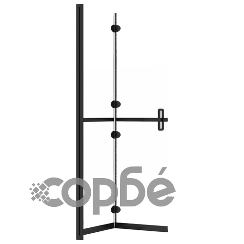 Сгъваема стена за душ наполовина матирано ESG стъкло 80x190 см ➤ топ цена ➤ sorbe.bg