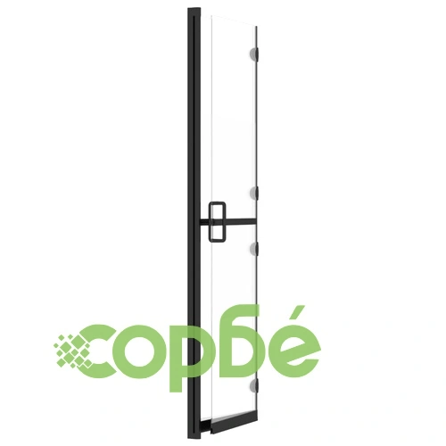 Сгъваема стена за душ наполовина матирано ESG стъкло 90x190 см ➤ топ цена ➤ sorbe.bg