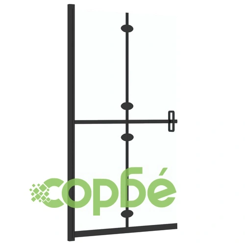 Сгъваема стена за душ с матирано ESG стъкло, 80x190 см ➤ топ цена ➤ sorbe.bg