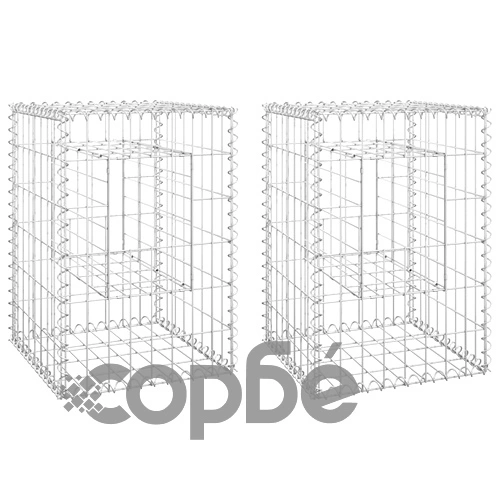 Габионна кошница стълб, 2 бр, 40x40x60 cм, желязо на топ цена от sorbe.bg Габионна кошница стълб, 2 бр, 40x40x60 cм, желязо ➤ топ цена ➤ sorbe.bg